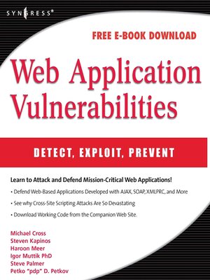 cover image of Web Application Vulnerabilities